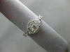 ESTATE .58CT ROUND DIAMOND 18KT WHITE GOLD DOUBLE HALO ENGAGEMENT PROMISE RING