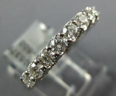 1.19CT DIAMOND 18KT WHITE GOLD 3D ROUND SEMI ETERNITY FILIGREE ANNIVERSARY RING