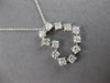 ESTATE 1.66CT DIAMOND 14KT WHITE GOLD 3D CLASSIC OPEN HEART FUN LOVE NECKLACE
