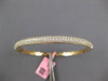 WIDE 2.08CT DIAMOND 14KT YELLOW GOLD 3D 3 ROW SEMI ETERNITY LOVE BANGLE BRACELET