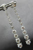 EXTRA LARGE 3.53CT DIAMOND 14KT WHITE GOLD 3D GRADUATING JOURNEY EARRINGS 28178