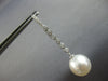 ESTATE LARGE. 35CT DIAMOND & AAA SOUTH SEA PEARL 18K WHITE GOLD ETOILE HANGING EARRINGS