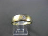 ESTATE .18CT DIAMOND 18KT WHITE & YELLOW GOLD SOLITAIRE BURNISH MEN RING  #11227