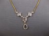 LARGE 1.87CT DIAMOND 14KT YELLOW GOLD 3D ROUND & BAGUETTE BY THE YARD NECKLACE