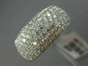 WIDE 1.81CT DIAMOND 18KT WHITE GOLD 3D MICRO PAVE SEMI ETERNIT ANNIVERSARY RING