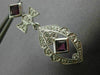 ESTATE LARGE 1.60CT DIAMOND & TOURMALINE 14KT WHITE GOLD FLOWER HANGING EARRINGS