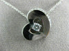 ESTATE .35CT DIAMOND 14KT WHITE GOLD 3D SOLITAIRE FLOATING HEART PENDANT #16921