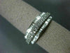 ESTATE 1.26CT DIAMOND 18K WHITE GOLD 3D THREE ROW SEMI ETERNITY ANNIVERSARY RING