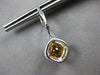 4.04CT DIAMOND & AAA CITRINE 14KT WHITE GOLD 3D GEOMETRICAL LEVERBACK EARRINGS
