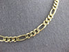 ESTATE 14KT YELLOW GOLD 3D SOLID 5MM ITALIAN FIGARO 18 INCH MENS NECKLACE #27459