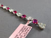 6.71CT DIAMOND & AAA RUBY 14KT WHITE GOLD OVAL ROUND & BAGUETTE TENNIS BRACELET