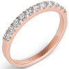 ESTATE .44CT DIAMOND 14KT ROSE GOLD CLASSIC ROUND SHARED PRONG ANNIVERSARY RING