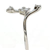 .30CT DIAMOND 18KT WHITE GOLD ROUND BAGUETTE & PEAR SHAPE GEOMETRICAL SNAKE RING