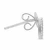 ESTATE 0.10CT DIAMOND 14KT WHITE GOLD 3D CLASSIC ARROW LOVE HANGING EARRINGS