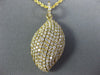 ESTATE LARGE 1.39CT DIAMOND 18KT YELLOW GOLD 3D MULTI ROW MARQUISE SHAPE PENDANT