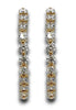 1.18CT DIAMOND 14KT YELLOW GOLD ROUND SHARED PRONG LUCIDA HOOP HANGING EARRINGS
