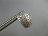 WIDE 1.0CT DIAMOND 14KT WHITE GOLD 3D CLASSIC MULTI ROW HUGGIE HANGING EARRINGS
