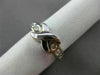 ESTATE WIDE .32CT ROUND DIAMOND 14KT WHITE GOLD X & O DESIGN LOVE RING #17451