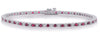 3.92CT DIAMOND & AAA RUBY 14KT WHITE GOLD 3D CLASSIC ETERNITY TENNIS BRACELET