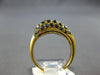 WIDE 2.71CT DIAMOND & AAA SAPPHIRE 18K YELLOW GOLD 3D MULTI ROW CRISS CROSS RING