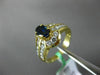 ESTATE .80CT DIAMOND & AAA SAPPHIRE 14KT YELLOW GOLD 2 ROW OVAL ENGAGEMENT RING