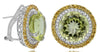 21.29CT DIAMOND & AAA CITRINE & LEMON QUARTZ 14K WHITE GOLD 3D FILIGREE EARRINGS