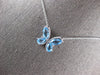 2.65CT DIAMOND & AAA BLUE TOPAZ 14KT WHITE GOLD MULTI SHAPE BUTTERFLY NECKLACE