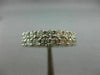 WIDE 4.4CT ROUND DIAMOND 14K WHITE GOLD DOUBLE ETERNITY WEDDING ANNIVERSARY RING