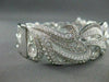 ANTIQUE WIDE 5.48CT DIAMOND 18KT WHITE GOLD BANGLE BRACELET F VS/VVS  #G00114