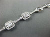 WIDE 5.5CT DIAMOND 18K WHITE GOLD ROUND & BAGUETTE SEMI ETERNITY TENNIS NECKLACE