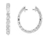 .26CT DIAMOND 18KT WHITE GOLD 3D ROUND SHARED PRONG HUGGIE HOOP HANGING EARRINGS