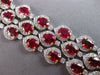 EXTRA LARGE 44.60CT DIAMOND & AAA RUBY 18KT 2 TONE GOLD COCKTAIL TENNIS BRACELET