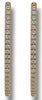 LARGE .89CT DIAMOND 18KT YELLOW GOLD ROUND INSIDE OUT TEAR DROP HANGING EARRINGS