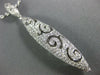 EXTRA LARGE 1.43CT DIAMOND 18KT WHITE GOLD OPEN FILIGREE MARQUISE SHAPE PENDANT