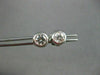 ESTATE .70CT DIAMOND 14K WHITE GOLD SOLITAIRE BEZEL EARRINGS 6mm BEAUTIFUL #9979