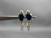 ESTATE .77CT DIAMOND & AAA SAPPHIRE 14KT ROSE GOLD 3D LEVERBACK HANGING EARRINGS