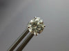 ESTATE 1.18CT DIAMOND 14KT WHITE GOLD 3D ROUND SOLITAIRE SCREWBACK STUD EARRINGS