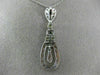 ESTATE .30CT WHITE & FANCY YELLOW DIAMOND 14K 2 TONE GOLD FILIGREE PENDANT 19538