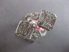 EXTRA LARGE 2.64CT DIAMOND 18KT WHITE GOLD 3D MULTI SHAPE DOUBLE SQUARE FUN RING