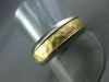 ESTATE WIDE 14KT TWO TONE GOLD HAMMER MATT SHINNY LOOK MENS WEDDING RING #1011