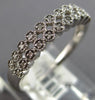 .07CT DIAMOND 14KT WHITE GOLD 3D 2 ROW FILIGREE SEMI ETERNITY ANNIVERSARY RING