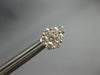 1.04CT DIAMOND 14KT ROSE GOLD 3D CLASSIC FLOWER ROUND INVISIBLE STUD EARRINGS