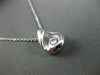 ESTATE .17CT SOLITAIRE DIAMOND 18K WHITE GOLD FLOATING PEAR SHAPE PENDANT #11848