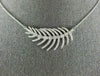 ESTATE LARGE & LONG .60CT DIAMOND 18KT WHITE GOLD 3D CLASSIC MULTI LEAF NECKLACE