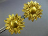 ANTIQUE 24K YELLOW GOLD 3D CLASSIC HANDCRAFTED FILIGREE FLOWER SUNBURST EARRINGS