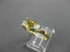 ESTATE .37CT DIAMOND 14KT YELLOW GOLD 3 STONE SEMI MOUNT ENGAGEMENT RING #18365