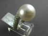 LARGE .94CT DIAMOND AAA SAPPHIRE & AAA SOUTH SEA PEARL 18KT WHITE GOLD LOVE RING