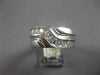 ESTATE WIDE .50CT DIAMOND 14KT WHITE GOLD CRISS CROSS DIAGONAL CHANNEL MENS RING