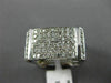 ESTATE WIDE 1.36CT DIAMOND 18KT WHITE GOLD 3D SQUARE PAVE ANNIVERSARY RING #478