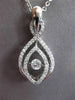 ESTATE LARGE .45CT DIAMOND 14KT WHITE GOLD INFINITY SOLITAIRE FLOATING PENDANT